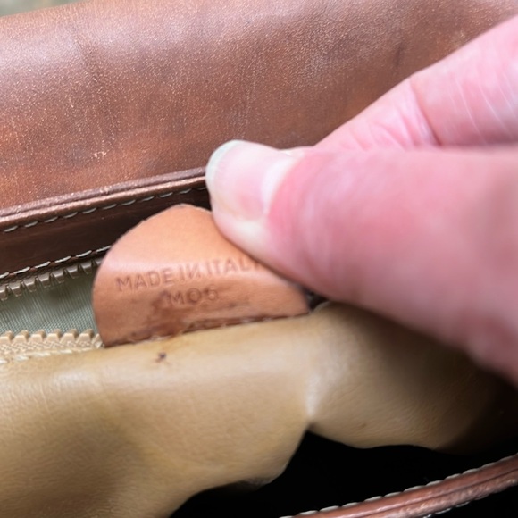 CELINE Macadam Vintage Coated Canvas Shoulder Crossbody Bag Brown PVC - Picture 16 of 17